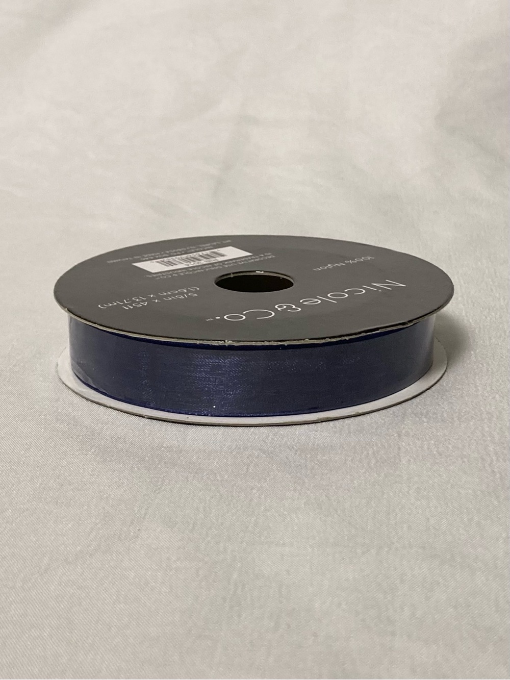 Nicole & Co. Dark Blue Craft Ribbon 5/8” x 540”